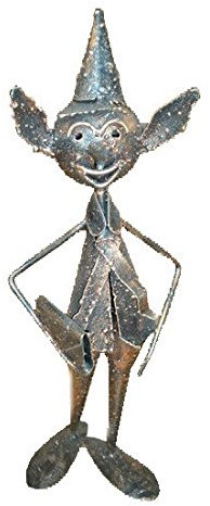 Lorenz Ferart 6226.0 Pinocchio-Figur, Schmiedeeisen, Gestell schwarz Hand, Silber