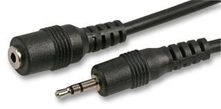Cable-Core 2.5mm Stereo Jack Male - Female Extension cable lead 3m