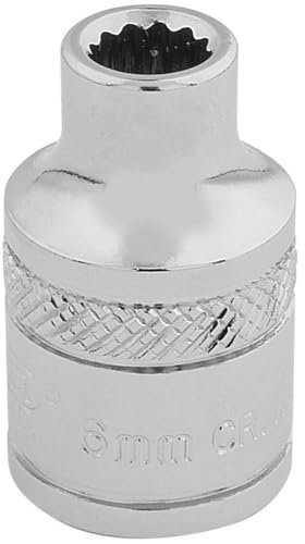 Draper 32766 Hi-Torq 12 Point Square Drive Socket 3/8 Inch, 6mm, Blue