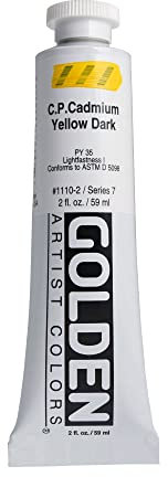 Pro-Art-Bilderpalette Doré Heavy Body Peinture Acrylique 2 G -Cadmium Jaune foncé