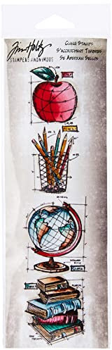 Stampers Anonymous_AGW Stempel, Design: Fresh Brewed, Motiv: Entwurf/technische Zeichnung, Mini-Streifen, Grau, grau, 3 by 10