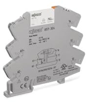 Relay module; Nominal input voltage: 24 VDC; 1 changeover contact; Limiting continuous current: 6 A; Yellow status indicator; Module width: 6 mm; 2,50 mm²; gray