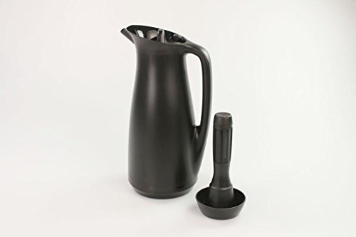 TUPPERWARE Exclusiv ThermoTup 1L schwarz Thermoskanne+Tee Einsatz schwarz