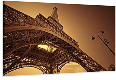 Visario Bild & Kunstdruck der deutschen Marke 120 x 80 cm 5048 Bilder auf Leinwand Kunstdrucke Paris Eifelturm Wandbild