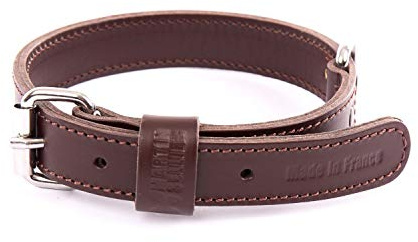 Martin-Sellier - Collier pour chien - marron cuir double (65cm x 30mm)