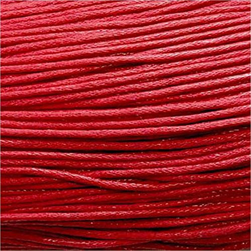 10 Mètres de fil cordon coton ciré pour creation bracelet shamballa,tibétain... - Rouge / 1.5