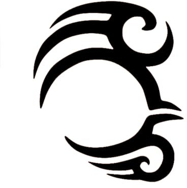 Eulenspiegel 109045 - Eye-Design Schablone, Maori, Vorlage Facepainting, geeignet für Profi-Aqua Schminke, Liquid-Make-up, Glitter Tattoos, Painted Tattoo-Farben
