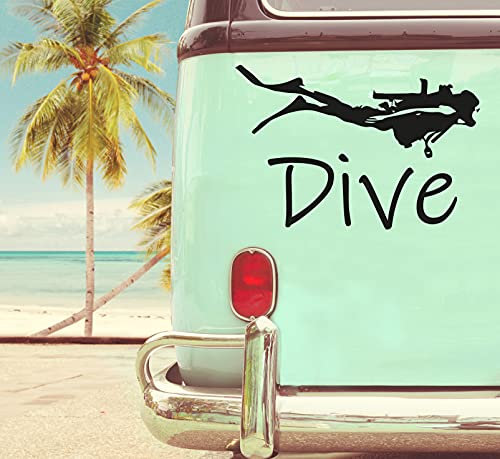 Taucher Diver Aufkleber Sticker Decal Vinyl für Camper, Wohnmobil, Wohnwagen, Auto, Motorrad, Koffer, Fahrrad, Notebook und mehr