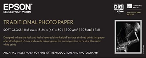 Epson C13S045056 Traditional photo paper 330g/m2 1 Rölle Pack 1118mm x 15m