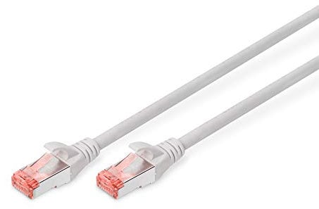 DIGITUS LAN Kabel Cat 6 - 0,5m - RJ45 Netzwerkkabel - S-FTP Geschirmt - Kompatibel zu Cat-6A und Cat-7- Grau