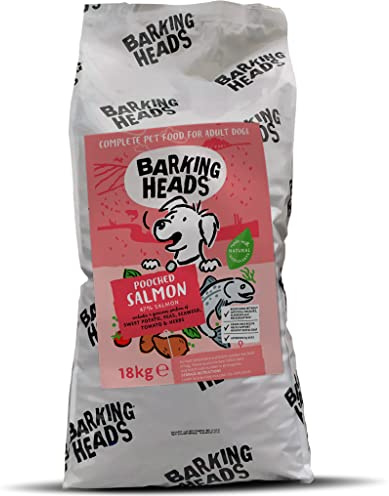Barking Heads Hundefutter Trocken Getreidefrei - Lachender Lachs - 100% Natürlich, Lachs, ohne künstliche Geschmacksverstärker, für ein schönes Fell, 18kg