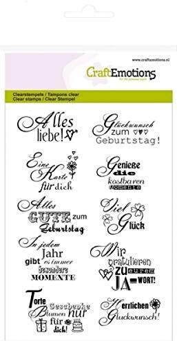 CraftEmotions clearstamps A6 - Texte Glückwunsch
