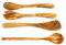 D.O.M. Set de cuisine de 4 pièces en bois d'olivier avec serveurs de salade.