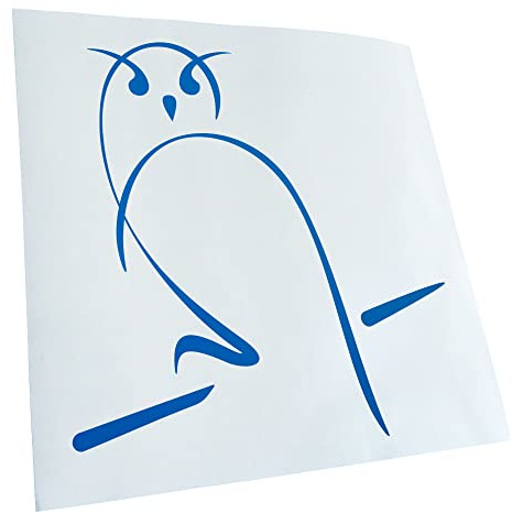 Kiwistar - Autoaufkleber - Blau - 11x10cm Eule - Heckscheibe Auto Aufkleber wetterfest für Kfz LKW Mofa Truck - Sticker außen selbstklebend Tuning Zubehör für Fenster Fahrzeug Scheibe