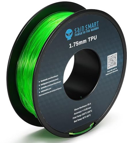 SainSmart TPU 3D-Drucker Filament, 1,75 mm, 0,8 kg, Grün