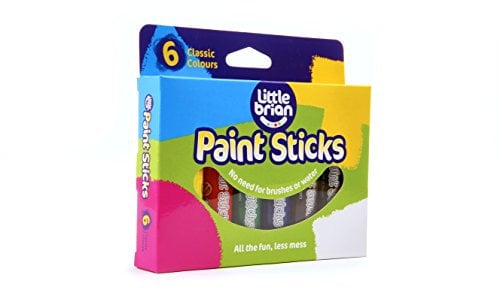 Little Brian LBPS10CA6 Paint Sticks Malstifte, Klassische Farben (6er Pack)