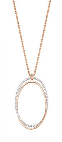 Esprit Collection Damen Kette Collier Silber Rosé Zirkonia Antheia ELNL93128C800