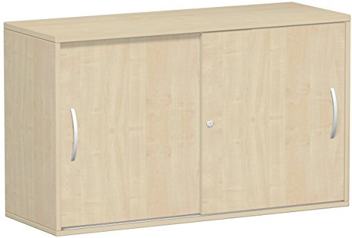 Gera Möbel Schranksystem Flex Anstell-Schiebetürenschrank, Holzdekor, ahorn/ahorn, 120 x 42.5 x 72 cm