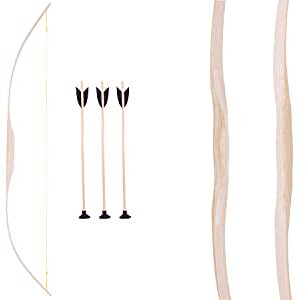 Holzspielerei Bogen 90 cm mit 3 Pfeilen (Saugnapf)