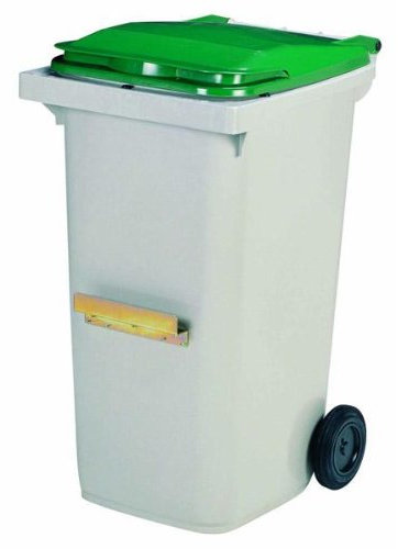 Poubelle exterieur 240l - Choisissez la couleur du couvercle - Couvercle Vert
