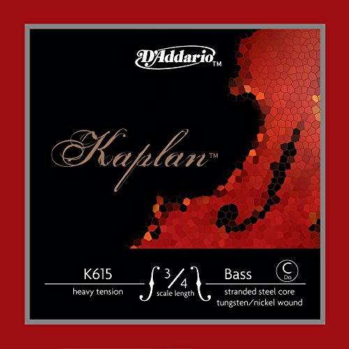 D'Addario Kaplan Bass String - Single C (Ext. E) String - K615 3/4H - For Upright Bass, Double Bass - 3/4 Scale, Heavy Tension