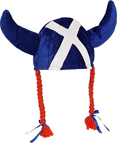I Luv LTD Fun Jessie Hat Blau Saltire Viking Hörner und Pigtails