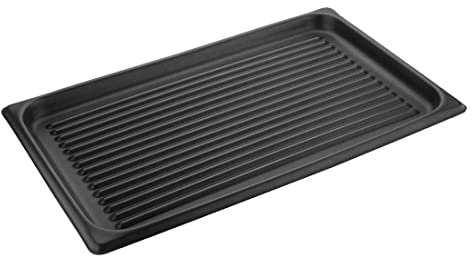 Vogue Ridged Non-Stick Baking Sheet, Size: 30(H) x 530(W) x 325(D)mm, Material: Teflon Coated Aluminium, Ridged for Even Heat Conduction, Baking Tray, Oven Tray, Catering Equipment, S372