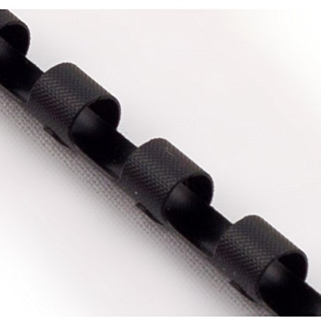 ProfiOffice® Plastikbinderücken, 21 Ringe, 25mm, schwarz, 50 Stück (60982)