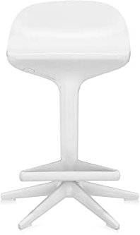 Kartell Spoon Hocker, Bambus, weiß, 44 x 76 x 52 cm