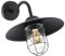 EGLO Außen-Wandlampe Melgoa, 1 flammige Außenleuchte, Wandleuchte aus verzinktem Stahl in Schwarz und Glas in Transparent, E27 Fassung, IP44