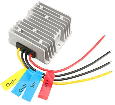 sourcing map Leistungswandler-Regler DC12V (10V~16V) Step-Up auf DC19V 5A 95W Wasserdichter Spannungswandler-Transformator