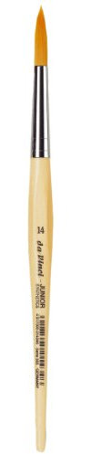 daVinci Künstlerpinseln Junior Synthetics Malerpinsel, rund Serie 303, Kunststoff, gelb, Größe 14