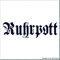 cartattoo4you® AK-01598 | Ruhrpott - Fraktur/altdeutsche Schrift | Autoaufkleber Aufkleber Freistehend, Farbe stahlblau, in 24 Farben erhältlich, 17 x 5 cm, Waschstrassenfest