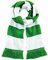 Beechfield Unisex Stadium Scarf Schal, Mehrfarbig (Kelly Green/White 00), One Size