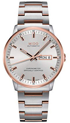 MIDO Herren-Armbanduhr XL Commander II Analog Automatik Edelstahl M0214312203100