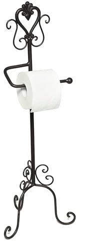 DESIGN DELIGHTS Vintage TOILETTENPAPIERSTÄNDER Servant Rollenhalter 78 cm schwarz
