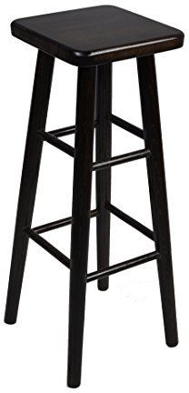 Magnetic Mobel Barhocker Stück Holz Buche hell Heller Holzhocker Barstuhl Stuhl 80 cm (Nussbaum)