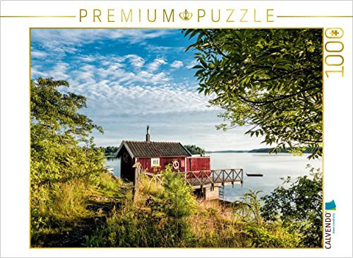 CALVENDO Puzzle Eine Holzhütte an der Küste 1000 Teile Puzzle quer | 1000 Teile Lege-Größe 64 x 48 cm Foto-Puzzle für glückliche Stunden