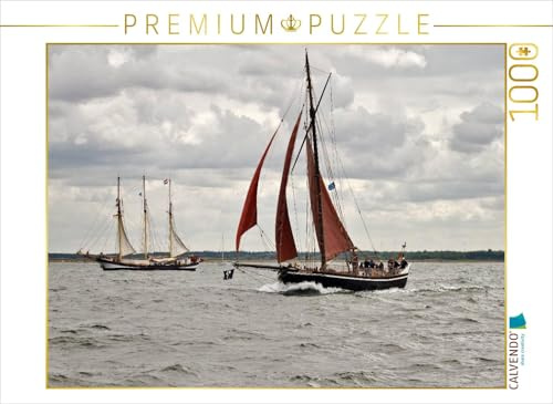 CALVENDO Puzzle traditioneller Haikutter Ernestine auf der Ostsee vor Warnemünde, Hanse Sail 2013 | 1000 Teile Lege-Größe 64 x 48 cm Foto-Puzzle für glückliche Stunden