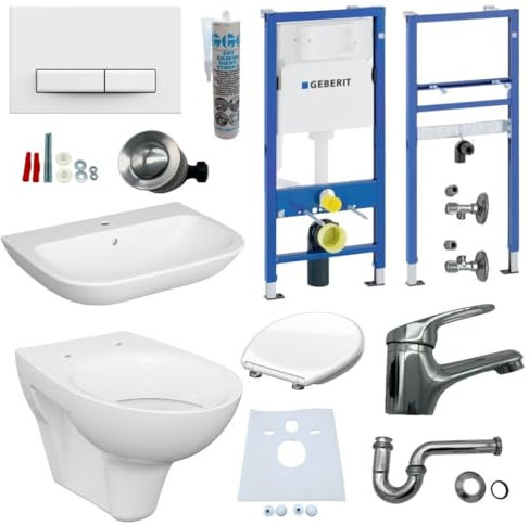 Geberit Montage-Element Duofix für Wand-WC und Waschbecken Spülkasten Komplett-Set