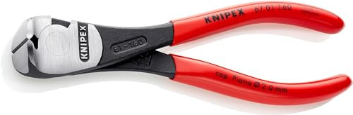 KNIPEX Kraft-Vornschneider auf SB-Karte mit Kunststoff überzogen schwarz atramentiert 160 mm, 67 01 160 SB