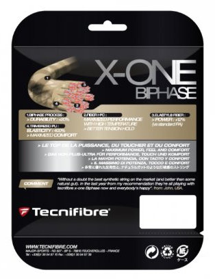 TECNIFIBRE X-ONE Biphase Tennissaitenset, Naturell, 1.30mm