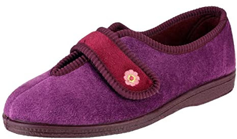 Mirak Andrea Womens Red Easy Fasten Slipper - Size 7 UK - Red