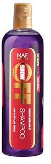 NAF Show Off Shampoo 500ml - Tiefenreinigende & hochglänzende Fellwäsche für Pferde - hellt alle Fellfarben auf - Mit frischem Duft für Show-Ready Shine