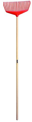 AUSONIA - 35112 Rechen fächerförmig aus Nylon mit Griff Holz