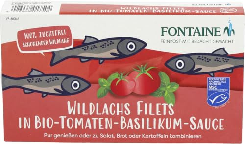 Wildlachs Filet in Bio-Tomaten-Basilikum-Sauce 1 x 200 g