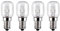 4 x CROMPTON 25w SES E14 Small Screw Cap Microwave Oven Lamps 300 Degree C Teflon Coated Light Bulbs