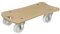WAGNER Transporthilfe - Ergo - 57,5 x 29 x 13,5 cm - Tragkraft 400 kg - Multiplexplatte Birke 18 mm, FSC®, Ergogriffe, Transportrollen Ø 100 mm - 20132901
