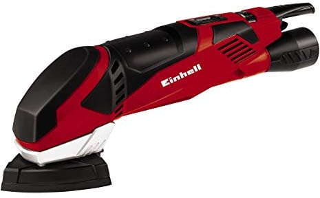 Einhell TE-DS 20 E LEVIGATRICE TRIANGOLARE (tensione 220 V, potenza 200 W, ampiezza oscillazioni 2 mm, platorello 93x93x93 mm, velcro, incl. 10 fogli carta abrasiva)