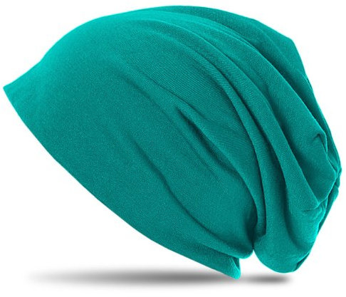 Caspar MU068 Klassische leichte Slouch Beanie Mütze Longbeanie, Farbe:Petrol